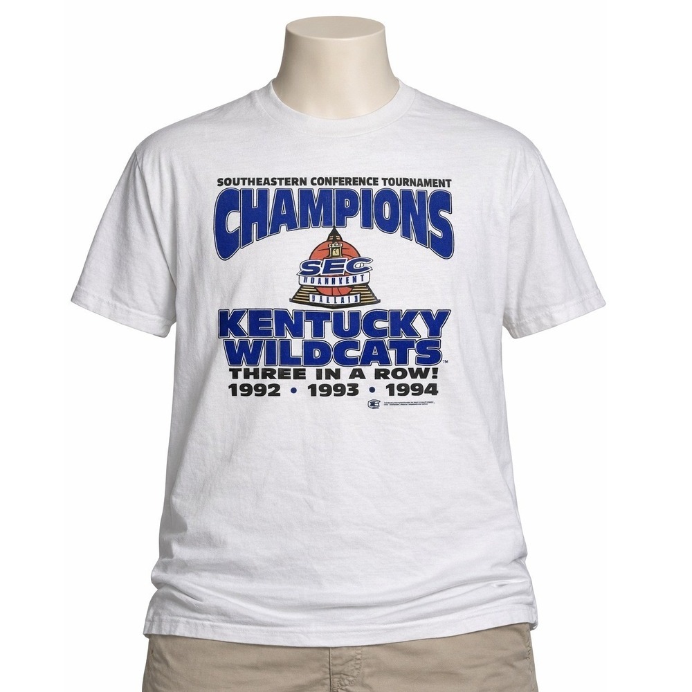 Vintage 1994 Kentucky Wildcats SEC Champions T-Shirt All Sport XL Made in USA